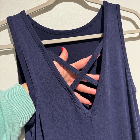 Banana Republic Factory Deep Blue Maxi Dress. Size Medium - Picture 7 of 8